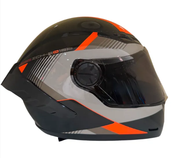 CASCO INTEGRAL ICH 501SP KYANU NEGRO GRIS NARANJA BRILLO VISOR NEGRO (S)