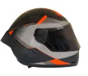 CASCO INTEGRAL ICH 501SP KYANU NEGRO GRIS NARANJA BRILLO VISOR NEGRO