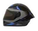 CASCO INTEGRAL ICH 501SP KYANU NEGRO GRIS OSCURO AZUL BRILLO VISOR NEGRO