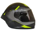 CASCO INTEGRAL ICH 501SP KYANU NEGRO GRIS OSCURO AMARILLO BRILLO VISOR NEGRO