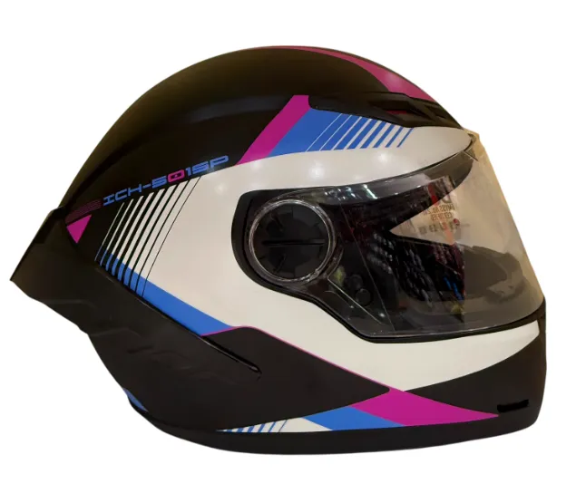 [210294] CASCO INTEGRAL ICH 501SP KYANU NEGRO GRIS CLARO FUCSIA MATE VISOR TRANSPARENTE (S)