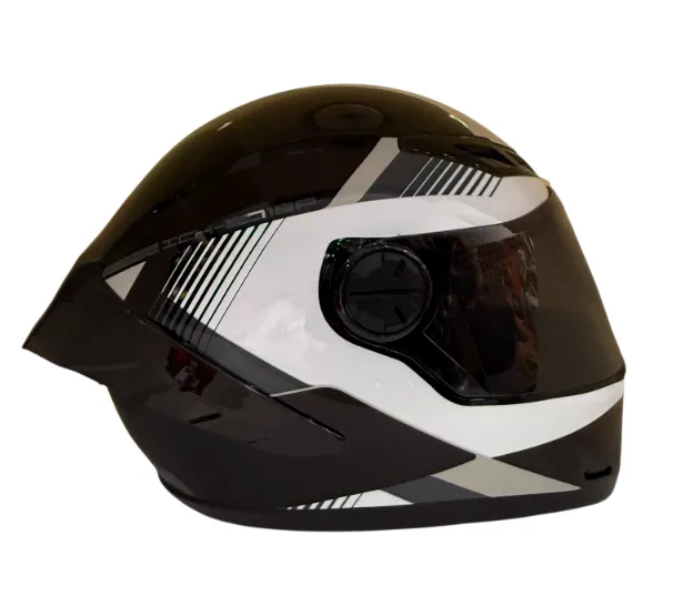 CASCO INTEGRAL ICH 501SP KYANU NEGRO BLANCO GRIS BRILLO VISOR NEGRO (S)