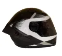 CASCO INTEGRAL ICH 501SP KYANU NEGRO BLANCO GRIS BRILLO VISOR NEGRO