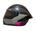 CASCO INTEGRAL ICH 501SP FUNN NEGRO FUCSIA GRIS MATE VISOR NEGRO