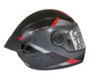 CASCO INTEGRAL ICH 501SP KYANU NEGRO GRIS OSCURO ROJO MATE VISOR TRANSPARENTE