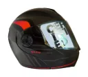 CASCO ABATIBLE ICH 3110 DOBLE VISOR REPLACED NEGRO GRIS OSCURO ROJO MATE VISOR DORADO