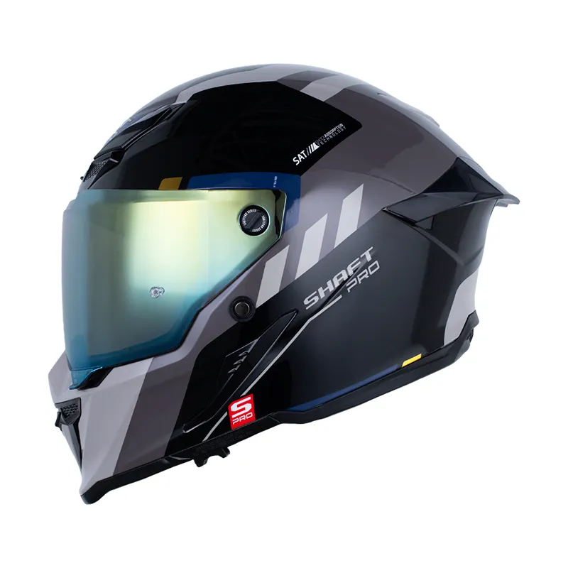 CASCO INTEGRAL SHAFT PRO 615 DOBLE VISOR NAPA GRIS AZUL OSCURO