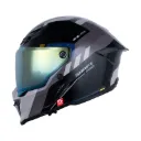 CASCO INTEGRAL SHAFT PRO 615 DOBLE VISOR NAPA GRIS AZUL OSCURO