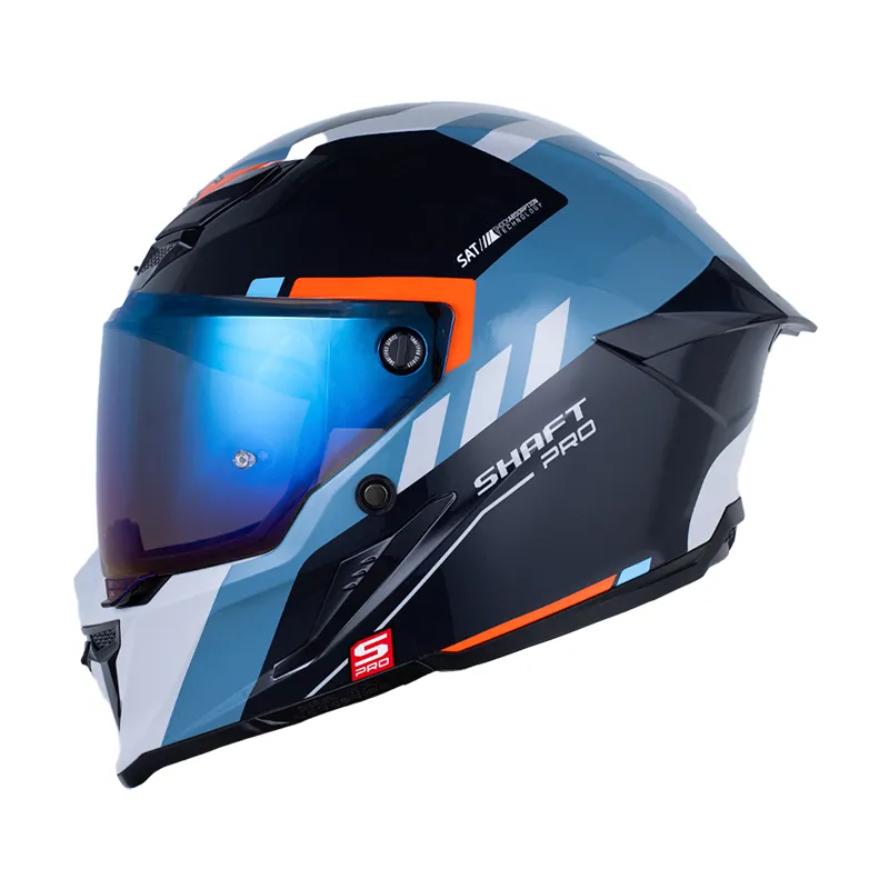 CASCO INTEGRAL SHAFT PRO 615 DOBLE VISOR NAPA GRIS CLARO NARANJA (S)