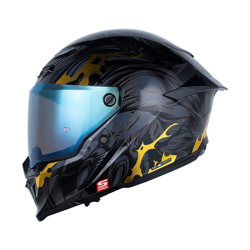 [199008] CASCO INTEGRAL SHAFT PRO 615 DOBLE VISOR WEREWOLF NEGRO GRIS OSCURO BRILLO (S)