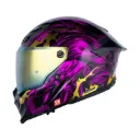 CASCO INTEGRAL SHAFT PRO 615 DOBLE VISOR WEREWOLF NEGRO FUCSIA BRILLO
