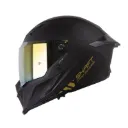 CASCO INTEGRAL SHAFT PRO 615 DOBLE VISOR SOLID NEGRO DORADO MATE