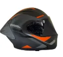 CASCO ABATIBLE ICH 3130 DOBLE VISOR ORIKA NEGRO GRIS OSCURO NARANJA MATE VISOR NEGRO