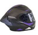 CASCO ABATIBLE ICH 3130 DOBLE VISOR ORIKA NEGRO GRIS OSCURO MORADO MATE VISOR NEGRO