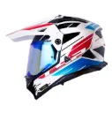 CASCO MULTIPROPOSITO LS2 MX702 NAMIB BLANCO ROJO