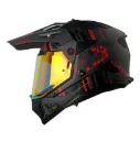 CASCO MULTIPROPOSITO LS2 MX702 CRAZY NEGRO ROJO MATE