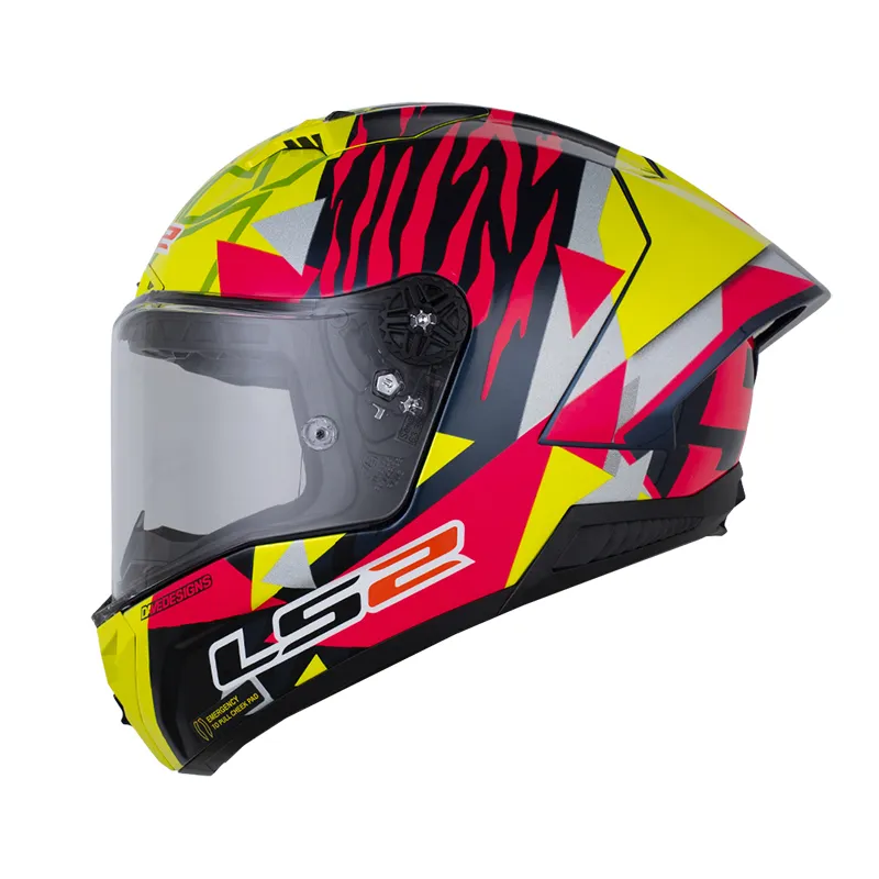 CASCO INTEGRAL LS2 805 THUNDER GP AERO REPLICA ALDEGUER AMARILLO FUCSIA (S)