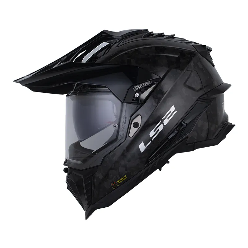 [217046] CASCO MULTIPROPOSITO LS2 MX701 PLUS CARBONO FORGED NEGRO BRILLO VISOR TRANSPARENTE (S)
