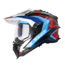 CASCO MULTIPROPOSITO LS2 MX701 PLUS CARBONO FRONTIER II BLANCO AZUL BRILLO