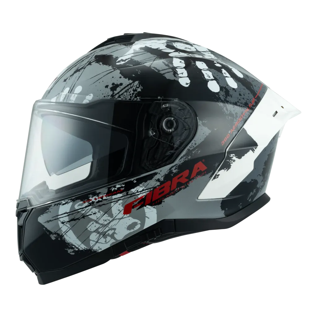 [150344A026V2S] CASCO INTEGRAL FIBRA DEKA DOBLE VISOR MANOS GRIS BLANCO BRILLO (S)