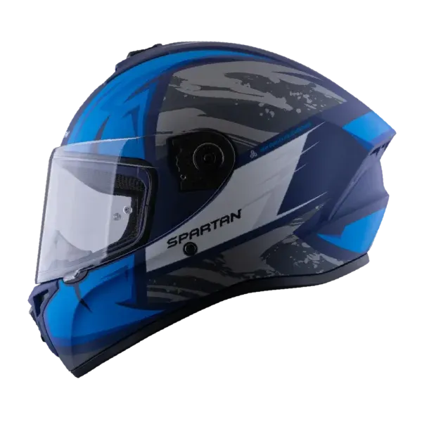 CASCO INTEGRAL SPARTAN DRAKEN LYNX C7 AZUL GRIS (S)