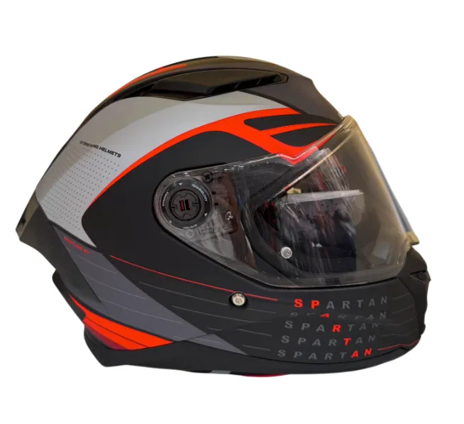 [614030] CASCO INTEGRAL SPARTAN DOBLE VISOR PANTHER DIMENSION B5 NEGRO ROJO MATE (S)