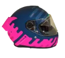 CASCO INTEGRAL SPARTAN DOBLE VISOR HAWK EVO FRESH C8 AZUL ROSADO MATE