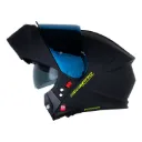 CASCO ABATIBLE SHAFT PRO 4000 EVO DOBLE VISOR SOLID NEGRO AMARILLO MATE