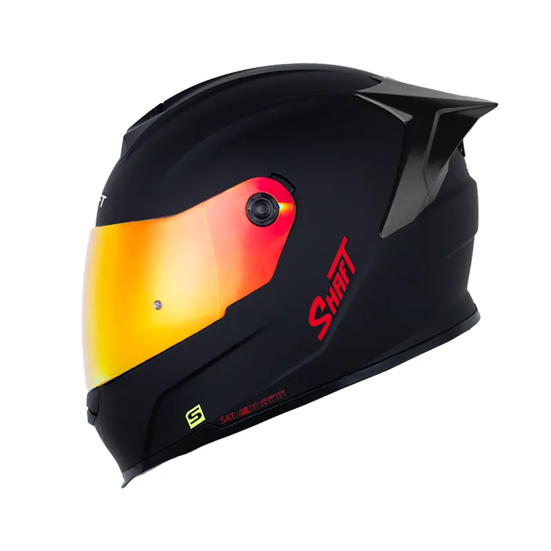 CASCO INTEGRAL SHAFT 502SP SOLID NEGRO ROJO MATE (S)