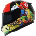 CASCO NIÑO INTEGRAL XTRONG MARIUS NEGRO BRILLO VISOR TRANSPARENTE