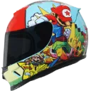 CASCO NIÑO INTEGRAL XTRONG MARIUS TURQUESA BRILLO VISOR TRANSPARENTE