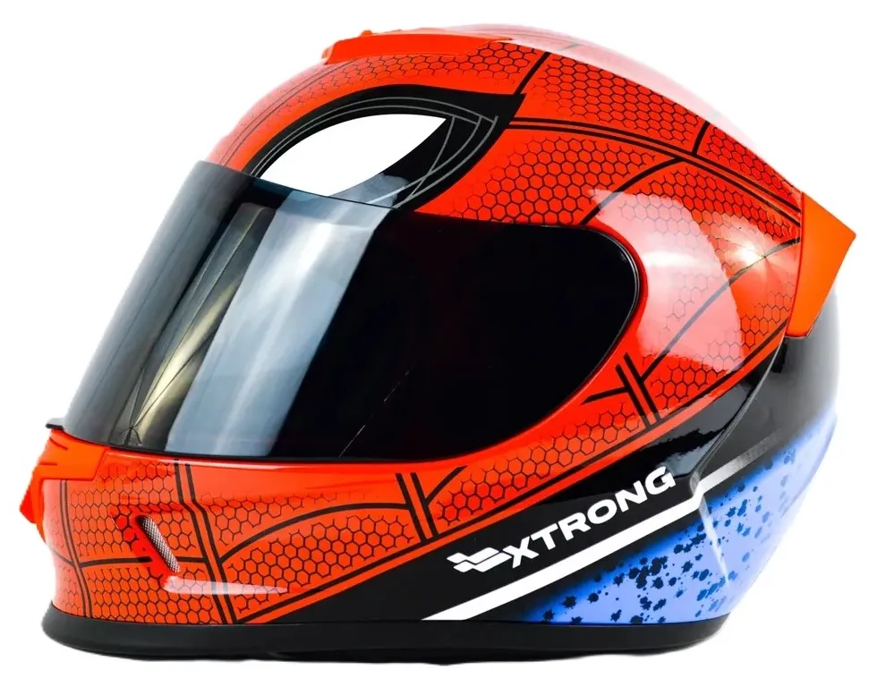 [17232] CASCO NIÑO INTEGRAL XTRONG WEBBER ROJO BRILLO VISOR HUMO (S)