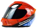 CASCO NIÑO INTEGRAL XTRONG WEBBER ROJO BRILLO VISOR HUMO