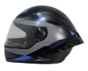 CASCO INTEGRAL ICH 501SP KYANU NEGRO GRIS OSCURO AZUL MATE VISOR TRANSPARENTE