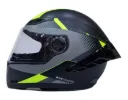 CASCO INTEGRAL ICH 501SP KYANU NEGRO GRIS OSCURO AMARILLO MATE VISOR TRANSPARENTE