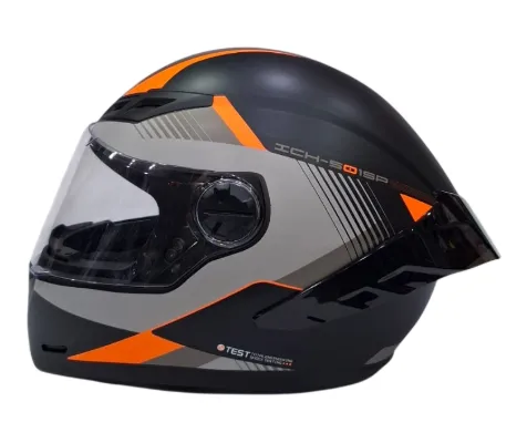 CASCO INTEGRAL ICH 501SP KYANU NEGRO GRIS NARANJA MATE VISOR TRANSPARENTE (S)