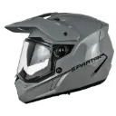 CASCO MULTIPROPOSITO SPARTAN MX803 WOLF DS DOBLE VISOR GRIS NEGRO BRILLO