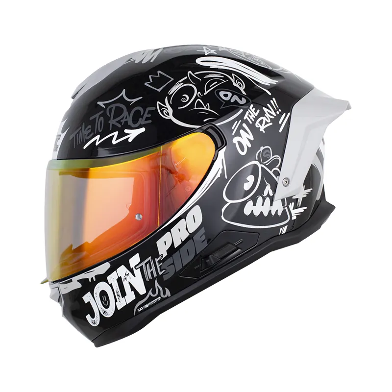 CASCO INTEGRAL SHAFT PRO 614 DOBLE VISOR STREET KO NEGRO GRIS BRILLO (S)