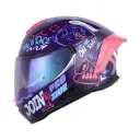CASCO INTEGRAL SHAFT PRO 614 DOBLE VISOR STREET KO MORADO ROSADO BRILLO