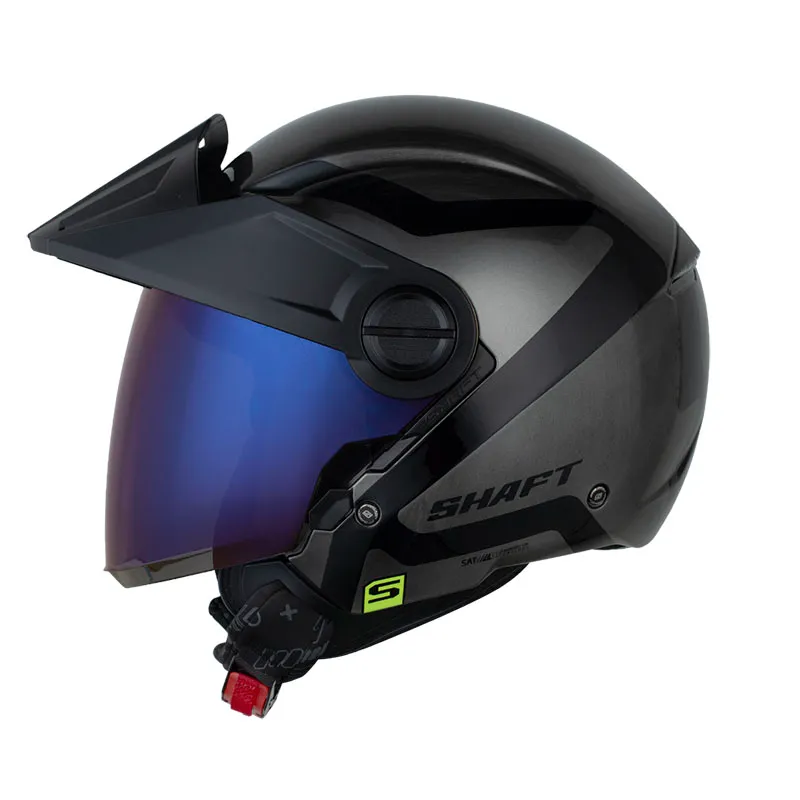 CASCO ABIERTO SHAFT 212 HOLOSYMBO GRIS METALIZADO NEGRO MATE