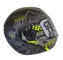 CASCO ABATIBLE ICH 3110 DOBLE VISOR LAP RUSH NEGRO GRIS OSCURO AMARILLO MATE VISOR NEGRO