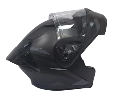 CASCO ABATIBLE ICH 3130 DOBLE VISOR ORIKA NEGRO GRIS OSCURO GRIS MATE VISOR TRANSPARENTE (S)