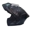 CASCO ABATIBLE ICH 3130 DOBLE VISOR ORIKA NEGRO GRIS OSCURO GRIS MATE VISOR TRANSPARENTE