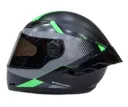 CASCO INTEGRAL ICH 501SP KYANU NEGRO GRIS VERDE MATE VISOR NEGRO