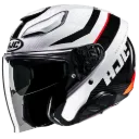 CASCO ABIERTO HJC F31 NABY MC1 ROJO BLANCO BRILLO