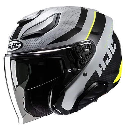CASCO ABIERTO HJC F31 NABY MC3HSF GRIS NARDO AMARILLO MATE