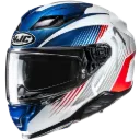 CASCO INTEGRAL HJC F71 CATOS MC21 AZUL ROJO BRILLO