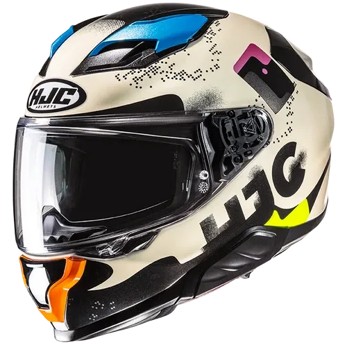 CASCO INTEGRAL HJC F71 FACO MC28 AZUL ROSADO BRILLO (S)