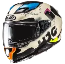 CASCO INTEGRAL HJC F71 FACO MC28 AZUL ROSADO BRILLO