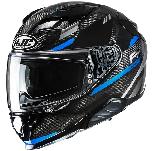 CASCO INTEGRAL HJC F71 CARBON ESIRA MC2 NEGRO AZUL BRILLO (S)